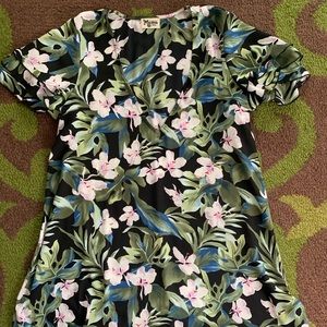 Show Me Your Mumu Palm Print Mini dress